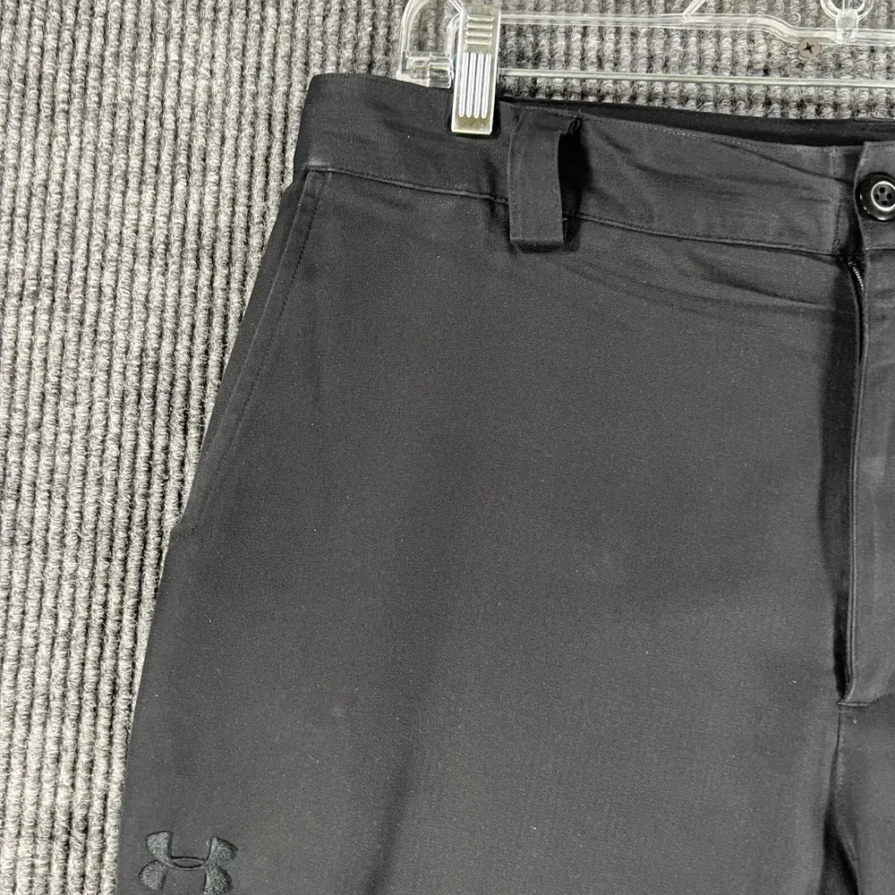 Under Armour Pants Performance Mens Size 36/30 Black Chino Golf Lightweight